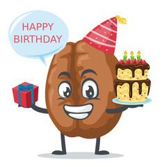 vector illustration of coffee mascot or character