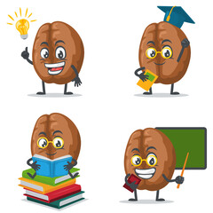 vector illustration of coffee mascot or character