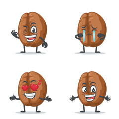 vector illustration of coffee mascot or character