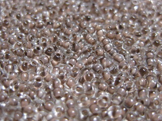 Chocolate beads close up.