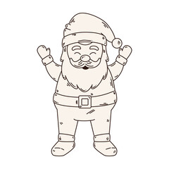 merry christmas santa design, winter season and decoration theme Vector illustration