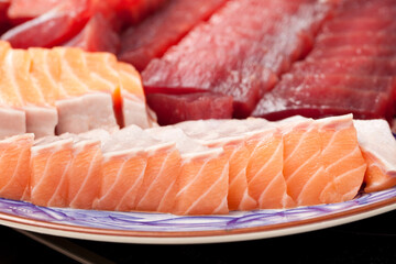 マグロとサーモンのお造り