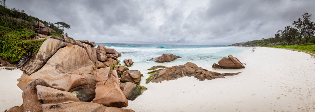 Tropical paradise - Seychelles islands, panoramic view