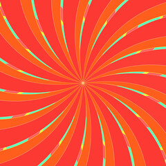 Circle rays swirl sunburst with abstract orange colorful background texture wallpaper backdrop pattern seamless vector illustration graphic design modern style 