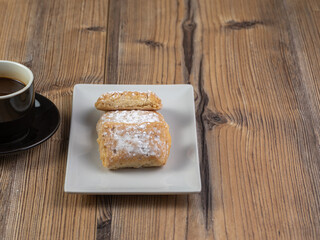 Spanish Puff Pastry with raspberry