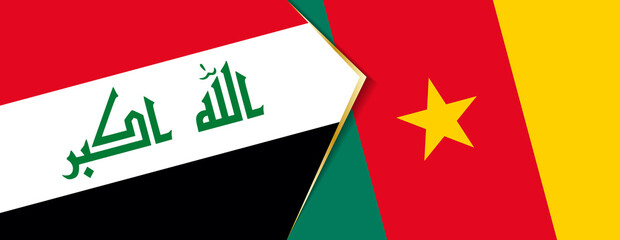 Iraq and Cameroon flags, two vector flags.