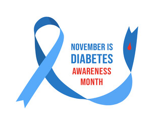 November Diabetes Awareness Month. Vector illustration