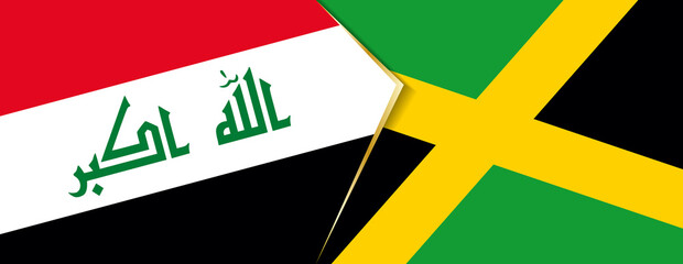 Iraq and Jamaica flags, two vector flags.