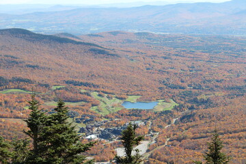 view of the village from the top of Mount Mansfield