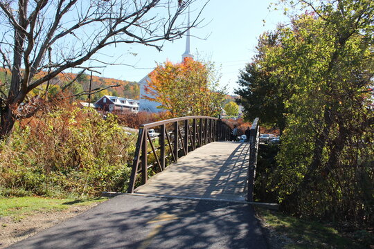 bridge in autumn at Vermont