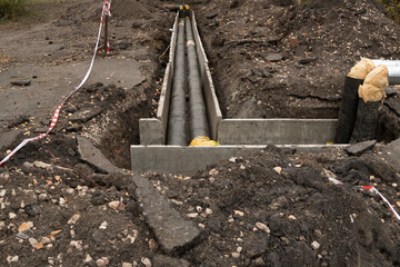 Repair of sewer pipes, water supply or drainage system. Underground to operate the equipment. Thick...