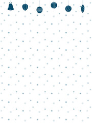 クリスマスの背景イラスト（青）