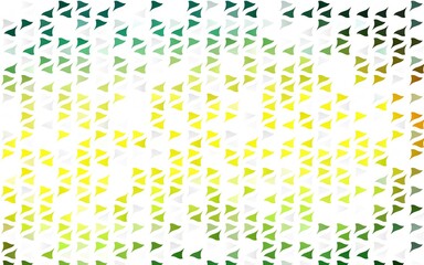 Light Green, Yellow vector template with crystals, triangles.