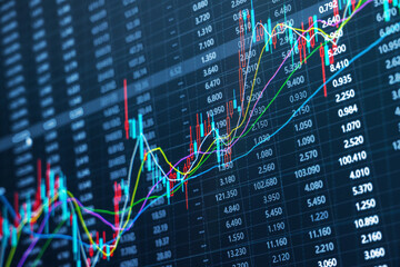 Stock securities trading data background