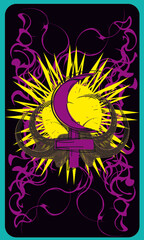 Tarot cards - back design. Lilith