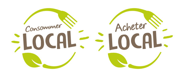 Fototapeta premium Consommer local, acheter local, circuit court