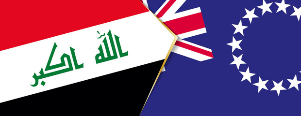 Iraq and Cook Islands flags, two vector flags.