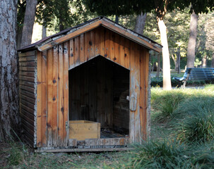 wood and decorative birdhouse