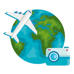 travel bag design, trip tourism and journey theme Vector illustration
