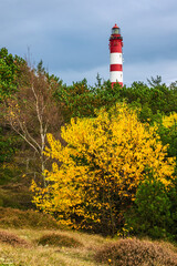 Fototapeta na wymiar Leuchtturm in Wittdün auf der Insel Amrum