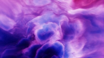 Deep space beauty, nebula and stars in deep space, glowing mysterious universe 3D Render