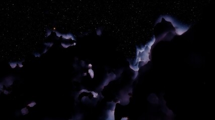 Deep space beauty, nebula and stars in deep space, glowing mysterious universe 3D Render