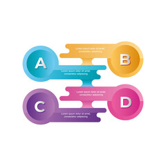 infographic label design template with icons and 4 steps