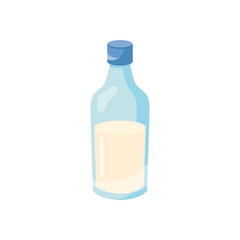milk bottle icon design, dairy breakfast and food theme Vector illustration