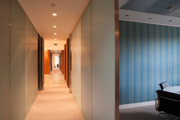 Office corridor with view to side office