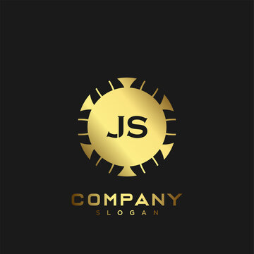 JS Premium monogram letter initials logo. minimalist symbol icon vector design. Luxury logotype Template.