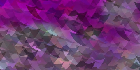Light Purple vector pattern with polygonal style with cubes.