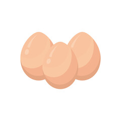 three eggs icons design, dairy breakfast and food theme Vector illustration