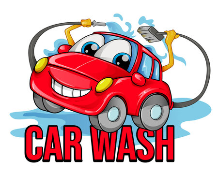 car wash cartoon. symbol vector illustration