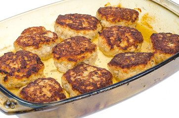 Homemade cutlets from minced meat