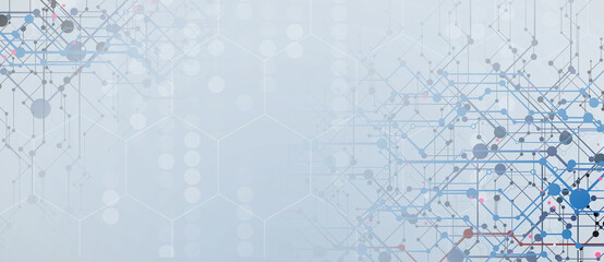 Obraz premium Abstract circuit board futuristic technology processing background