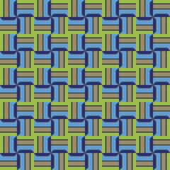 Vector seamless pattern texture background with geometric shapes, colored in green, blue, grey, brown colors.