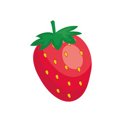 strawberry fruit icon design, healthy organic food theme Vector illustration