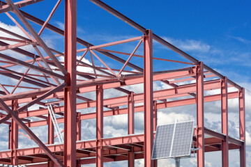Steel Frames of A Building Under Construction