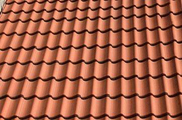 Brown tile roof texture background