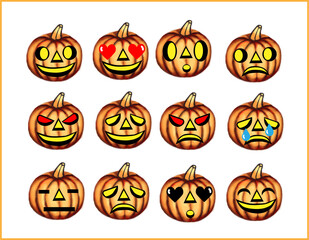 icon for chats and social apps set halloween