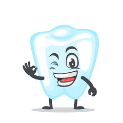 vector illustration of character or dental mascot