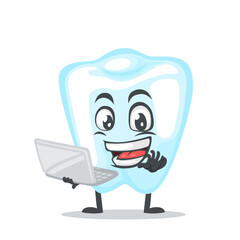 vector illustration of character or dental mascot
