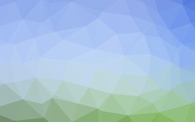 Light Blue, Green vector triangle mosaic template.