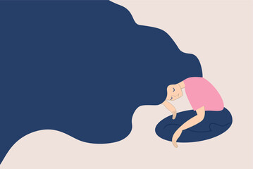 Sad girl. Upset woman. Stress, depression.