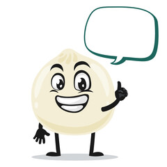 vector illustration of dimsum mascot or character