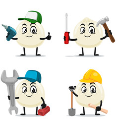 vector illustration of dimsum mascot or character