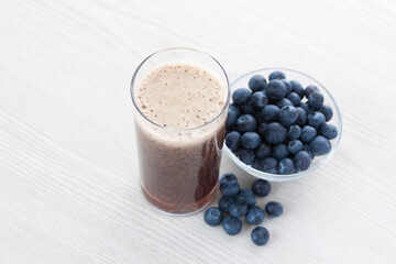 ブルーベリーとブルーベリージュース