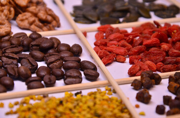 Kawa, nasiona, miód 