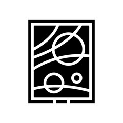 picture museum exhibit glyph icon vector. picture museum exhibit sign. isolated contour symbol black illustration