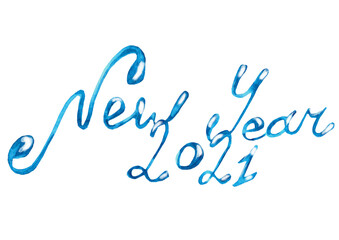 New year 2021  text